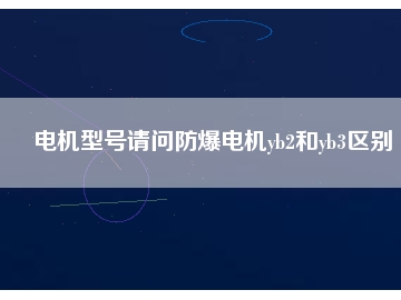 電機(jī)型號(hào)請(qǐng)問(wèn)防爆電機(jī)yb2和yb3區(qū)別