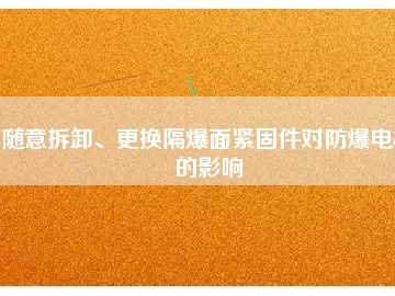 隨意拆卸、更換隔爆面緊固件對(duì)防爆電機(jī)的影響