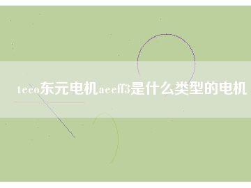 teco東元電機(jī)aeeff3是什么類(lèi)型的電機(jī)