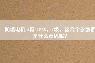 防爆電機 4極, IP55，F(xiàn)級，這幾個參數(shù)都是什么意思呢？